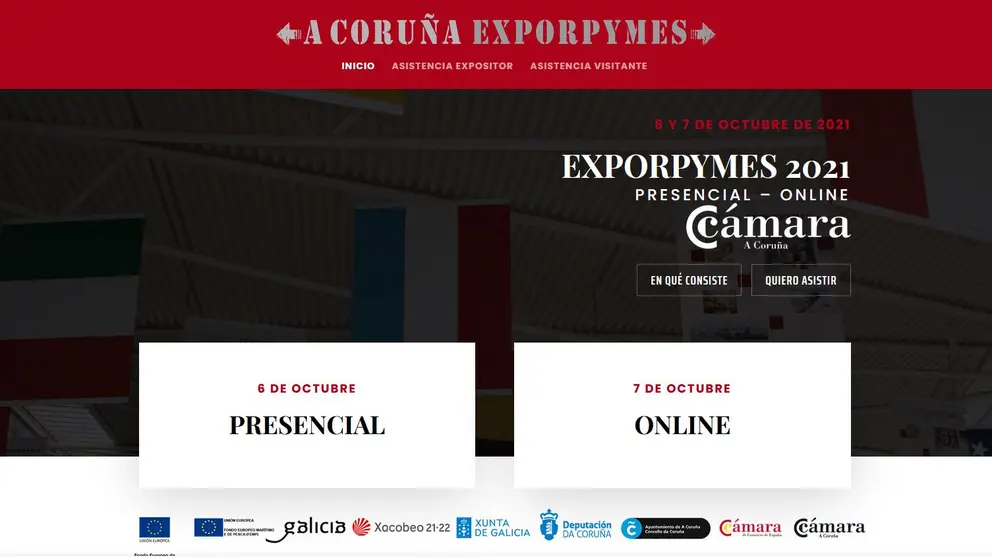 Web de la edici&oacute;n 2021 de Exporpymes.