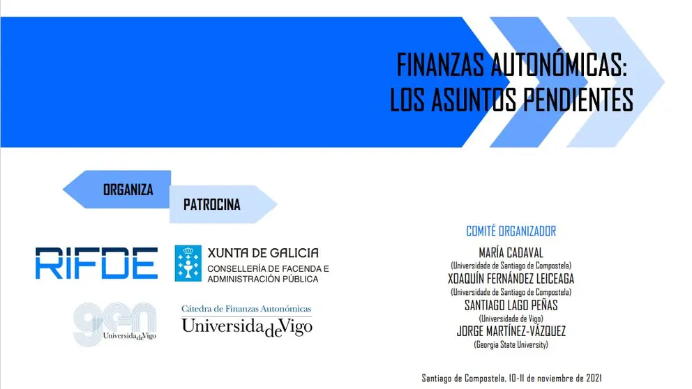 Jornadas de la RIFDE bajo el t&iacute;tulo &ldquo;Finanzas auton&oacute;micas: los asuntos pendientes".