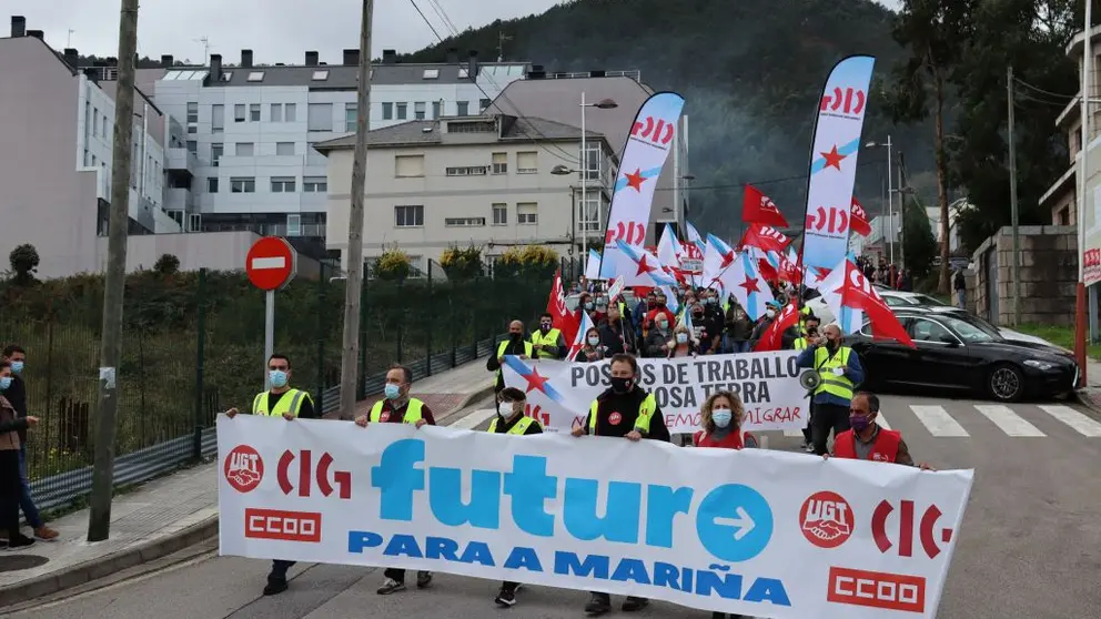 Manifestaci&oacute;n en Burela dentro de la jornada de huelga organizada por CIG, CCOO y UGT en A Mari&ntilde;a./WEB CIG.
