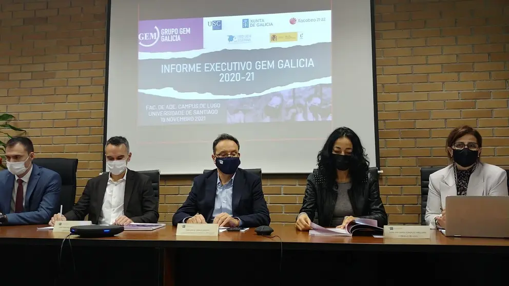 Acto de presentaci&oacute;n del Informe Ejecutivo GEM Galicia 2020-21, celebrado en Lugo.