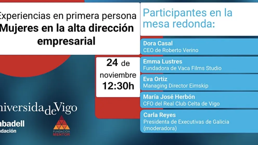 Mesa redonda sobre el liderazgo femenino en el sector empresarial.
