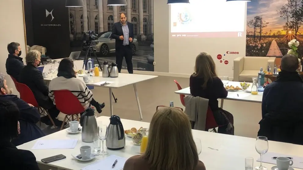 Jos&eacute; Manuel Garc&iacute;a, responsable de servicios Cloud y de Ciberseguridad de R, en un momento de la charla.