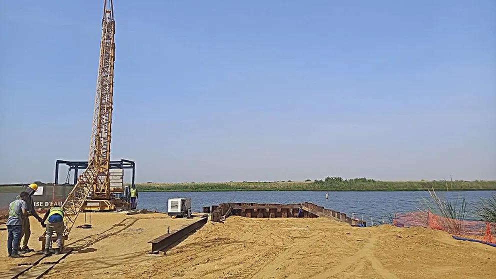 Estaci&oacute;n de bombeo de agua bruta que Espina & Delf&iacute;n construye en Saint Louis, Senegal.