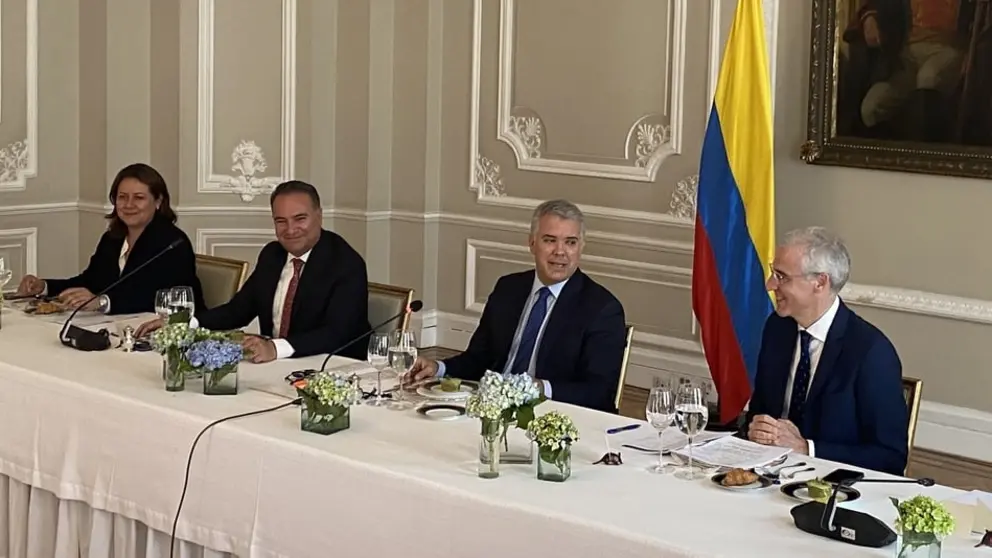 Reuni&oacute;n del vicepresidente de la Xunta, Francisco Conde, con el presidente de Colombia, Iv&aacute;n Duque.