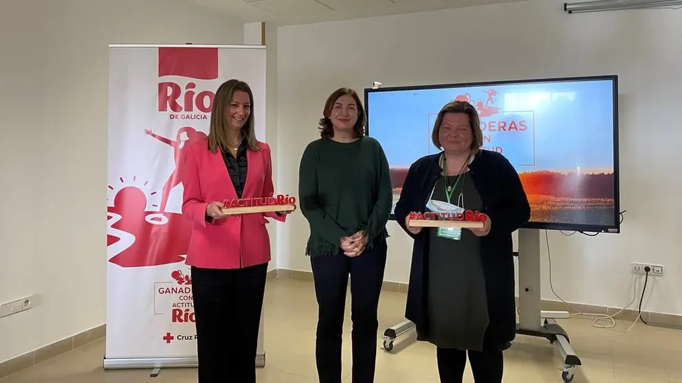 La alcaldesa de Lugo, Lara M&eacute;ndez, la CEO de Grupo Lence, Carmen Lence, y la CEO de Traloagro, Isabelle G&oacute;mez.