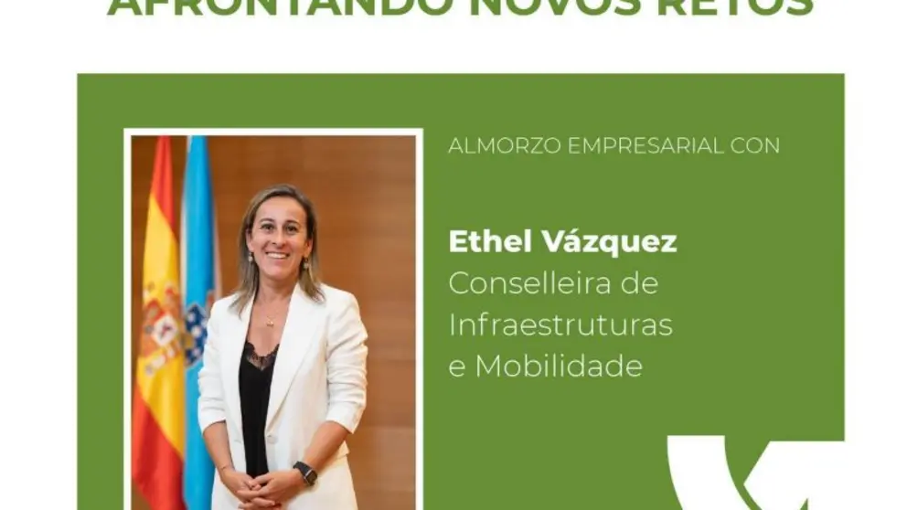 La conselleira Ethel V&aacute;zquez es la pr&oacute;xima invitada del ciclo de encuentros organizado por APECCO.