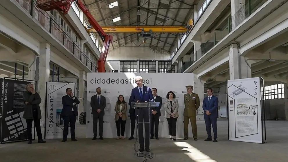 Acto simb&oacute;lico de inicio de las obras del Centro de Servicios Avanzados de la Ciudad de las TIC de A Coru&ntilde;a./MONCHO FUENTES.