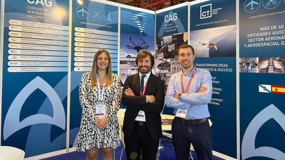 Representantes del Consorcio Aeron&aacute;utico Gallego (CAG) est&aacute; presente esta semana en la feria DRONExpo 
en Madrid.