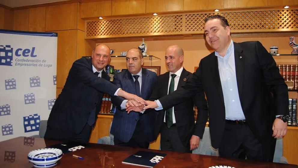 El presidente de ATA, Lorenzo Amor, firm&oacute; un convenio con la Confederaci&oacute;n de Empresarios de Lugo.