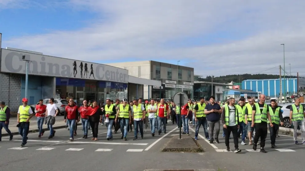 Traballadores do metal de A Coru&ntilde;a secundaron a folga deste martes./CIG.
