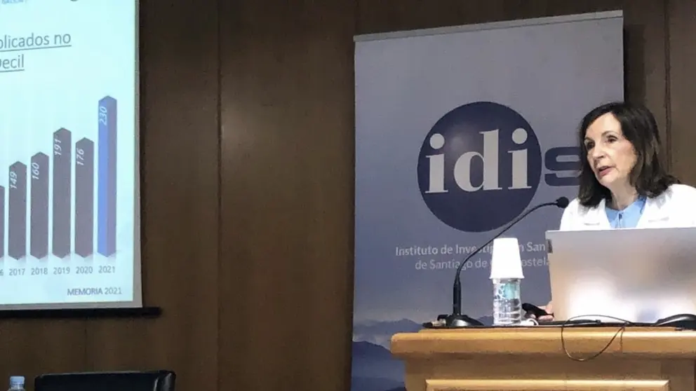 La directora cient&iacute;fica del IDIS, present&oacute; la memoria de 2021./WEB IDIS.