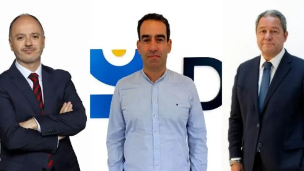 David Regades delegado del Estado en la Zona Franca de Vigo, Brais M&eacute;ndez, CEO de Docuten y Tino Fern&aacute;ndez presidente de Altia.