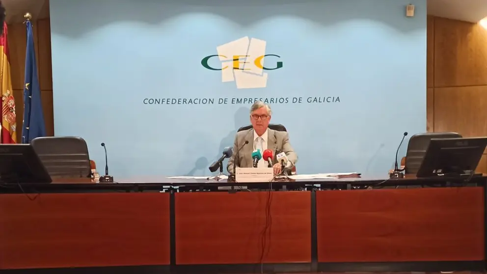 Juan Vieites, presidente de la Confederaci&oacute;n de Empresarios de Galicia.