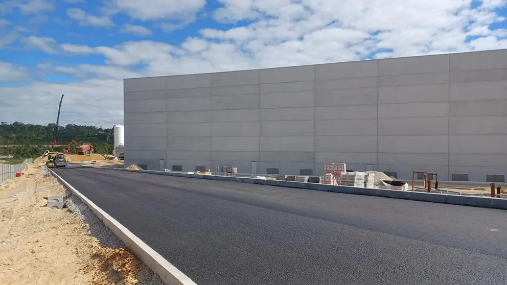 Obras de construcci&oacute;n de la f&aacute;brica de la conservera Albo en la Plisan.