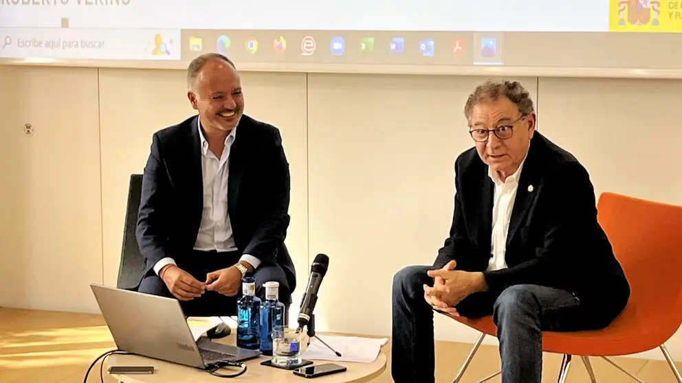 David Regades y Roberto Verino, en la presentaci&oacute;n de ViaTextil.