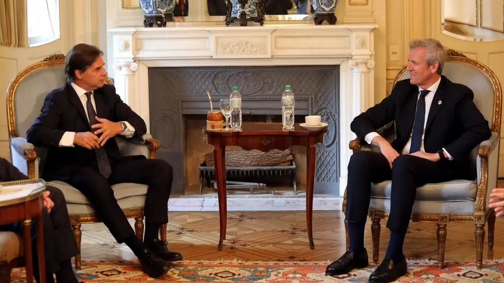 El presidente de Uruguay, Luis Alberto Lacalle, recibi&oacute; al presidente de la Xunta, Francisco Conde.
