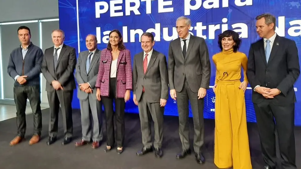 Autoridades en la presentaci&oacute;n en Vigo del PERTE Naval./MINCOTUR.