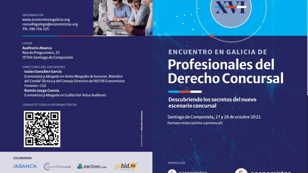 El Encuentro en Galicia de Profesionales del Derecho Concursal se celebra en Santiago los d&iacute;as 27 y 28 de octubre.