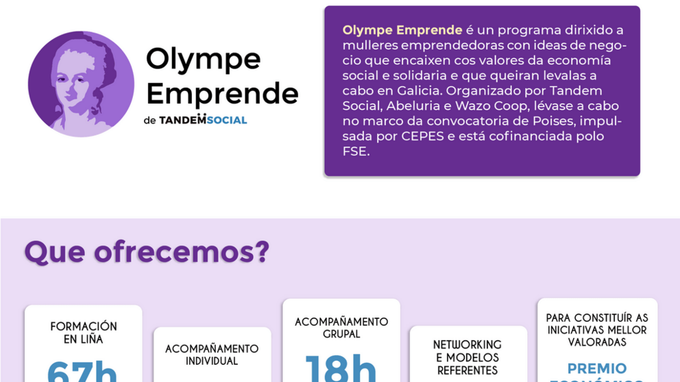 A terceira edici&oacute;n do Programa #OlympeEmprende acepta solicitudes ata o 27 de novembro.