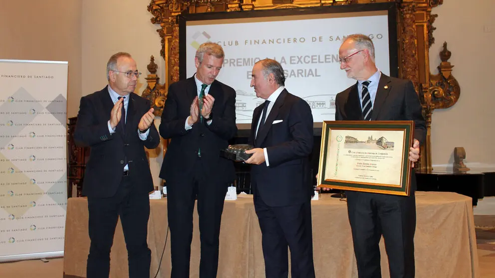 S&aacute;nchez Bugallo, Rueda, Junceda y Pereira, en la entrega del Premio a la Excelencia Empresarial.