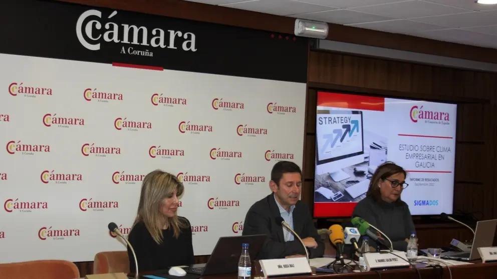 El director general de la C&aacute;mara de A Coru&ntilde;a, Manuel Galdo, y la directora general de Sigmados, Rosa D&iacute;az, presentar&aacute;n ma&ntilde;ana, viernes 25 de noviembre, el Estudio sobre clima empresarial en Galicia.