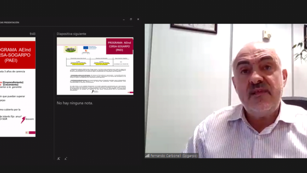 Fernando Carbonell, de Sogarpo, explic&oacute; los detalles de su l&iacute;nea de financiaci&oacute;n para el sector industrial.