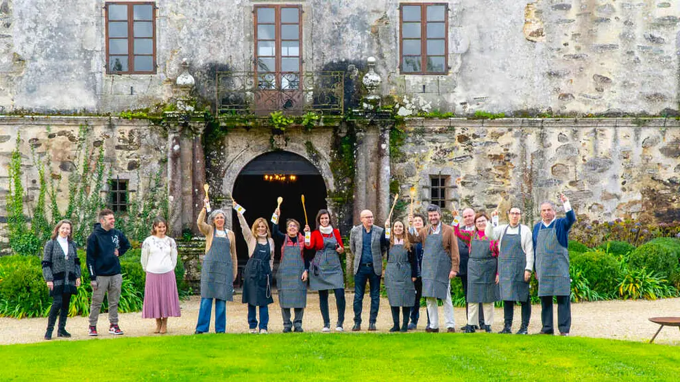 Participantes en el Fam-trip en el Pazo de San Tirso.