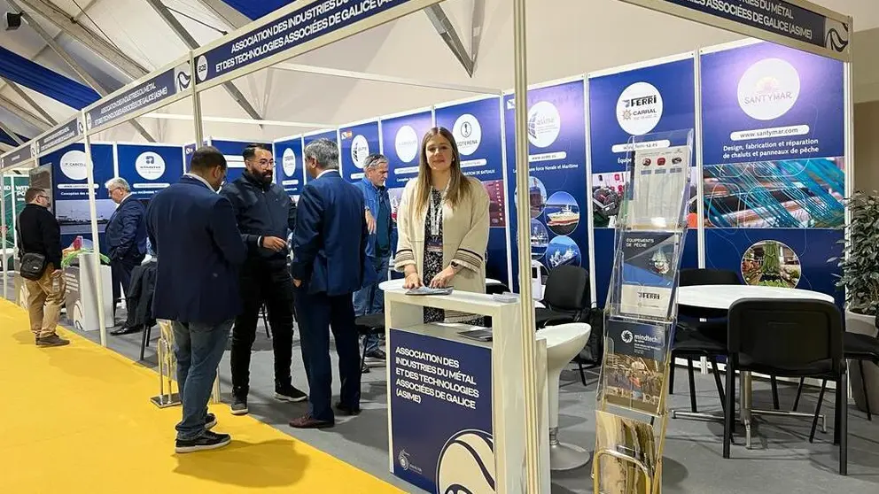 Stand de Asime en la feria internacional Halieutis de Agadir, Marruecos.
