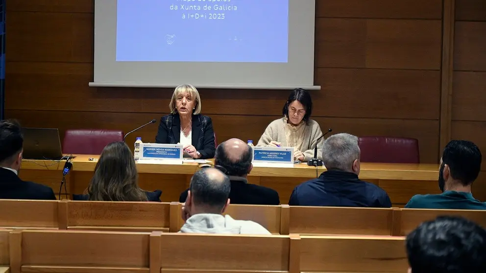 A presidenta da CEO e a directora da Axencia Galega de Innovaci&oacute;n presentaron o Mapa de apoios da Xunta &aacute; I+D+i.