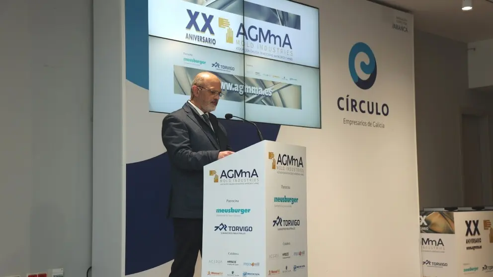 Carlos Alves, presidente de AGMMA, en la celebraci&oacute;n del 20&ordm; aniversario de la asociaci&oacute;n.