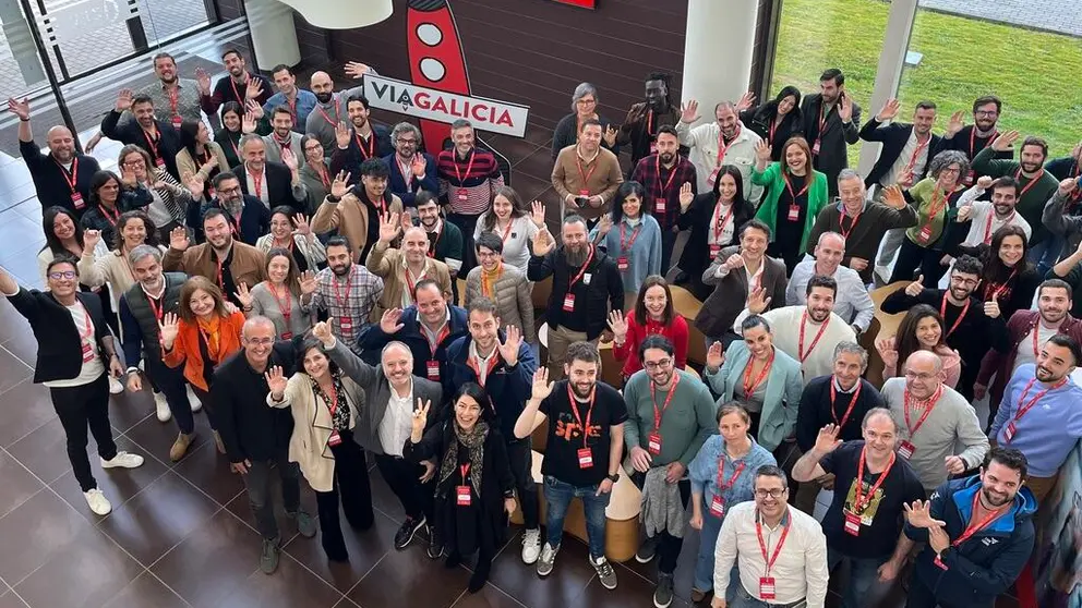 Integrantes de los proyectos participantes en el Startup Day de ViaGalicia en la sede de Vigo.