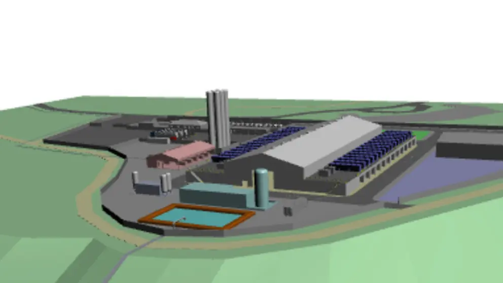Imagen del proyecto de planta de hidr&oacute;geno verde promovido por Reganosa y EDP en As Pontes./WEB REGANOSA.