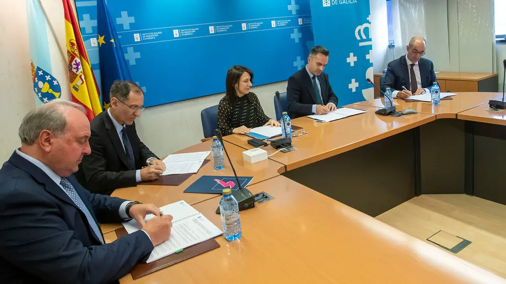 Firma del acuerdo del Igape con Iberaval, Afigal y Sogarpo.
