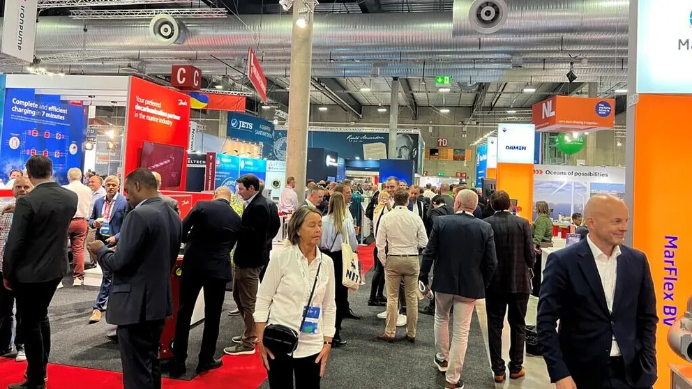 P&uacute;blico en la feria Nor-shipping, que se celebra en la capital noruega.