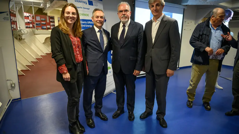 El secretario general de Asime con el presidente de Viana do Castelo y el secretario de Mar de Portugal.
