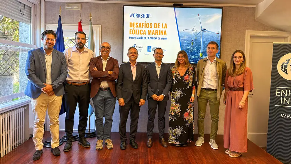 Participantes en el workshop sobre los desaf&iacute;os actuales de la e&oacute;lica marina celebrado en Vigo.
