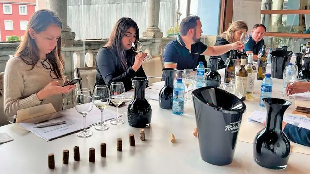 Cata de vinos en la DO R&iacute;as Baixas.