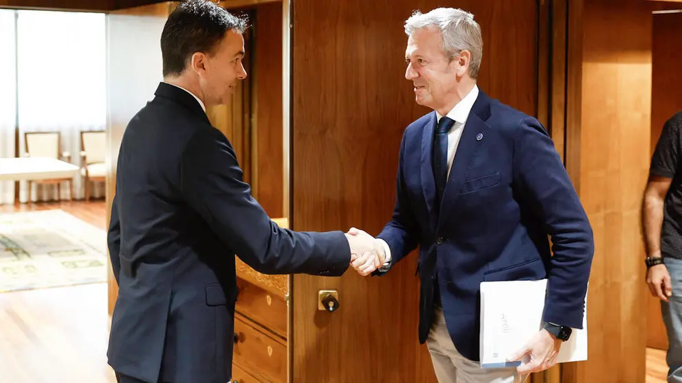El ministro de Industria, Turismo y Comercio, H&eacute;ctor G&oacute;mez, recibi&oacute; al presidente de la Xunta, Alfonso Rueda, en la sede del Ministerio./XUNTA.