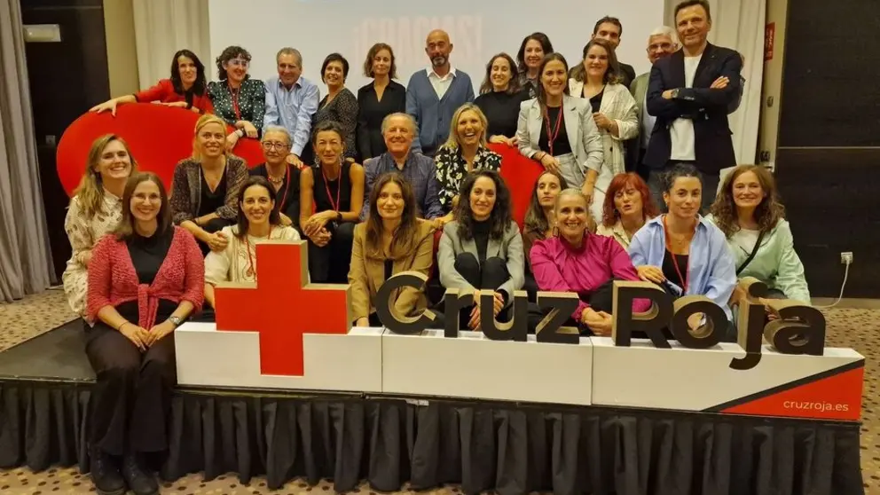 Algunos de los asistentes al acto organizado por Cruz Roja este jueves en A Coru&ntilde;a.