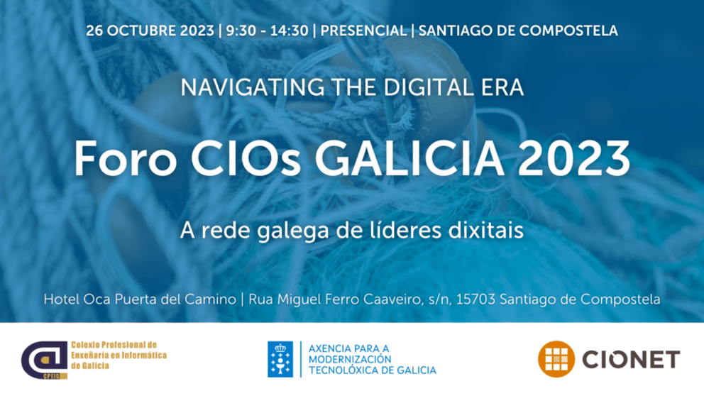 Cartel do Foro CIOs Galiza 2023.
