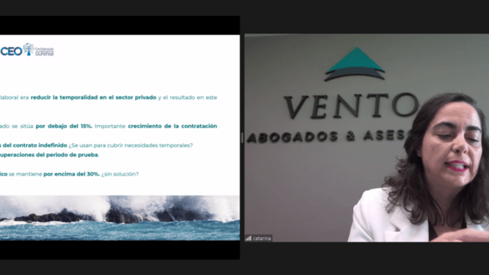 Catarian Cape&aacute;ns, de Vento Abogados y Asesores en su participaci&oacute;n en la jornada sobre la reforma laboral.