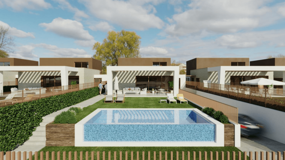 Imagen de una de las viviendas del proyecto residencial en Oleiros.