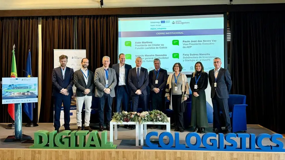 Representantes de las entidades promotoras del proyecto Digital CoLogistics, en Vigo.