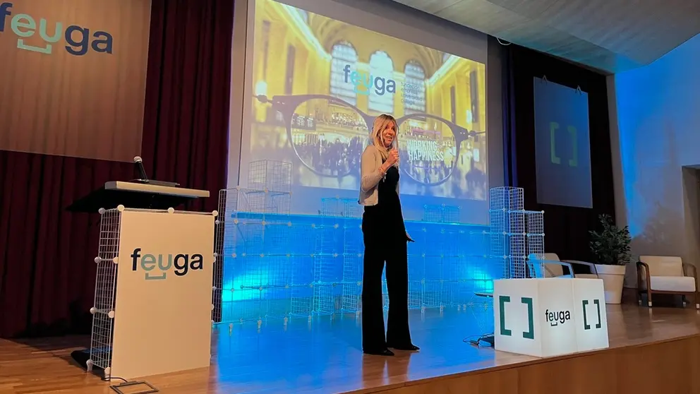 Margarita &Aacute;lvarez, durante su intervenci&oacute;n en Feuga.