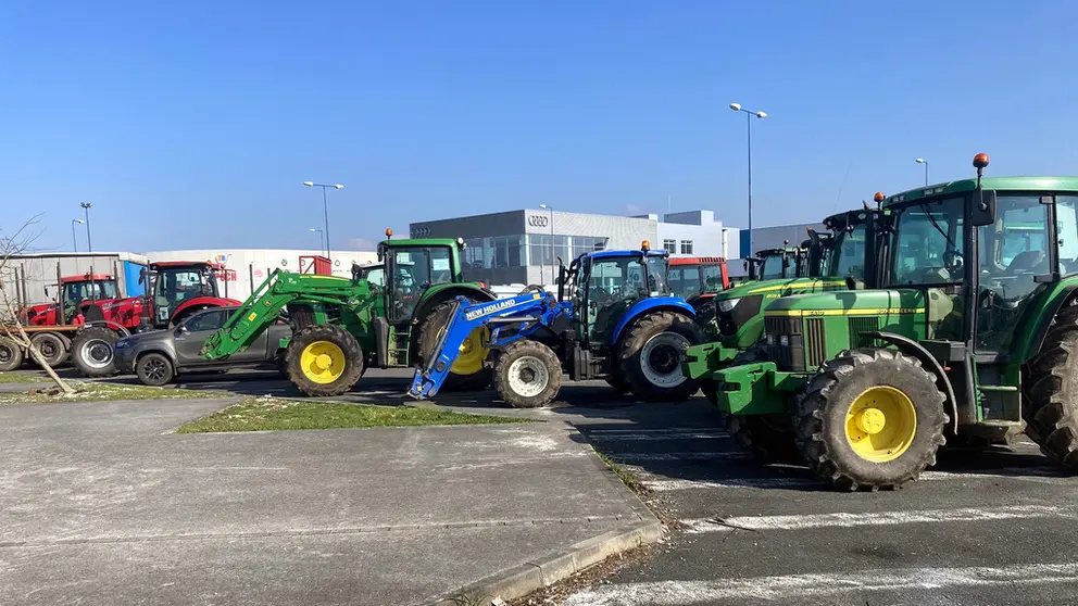 Gandeiros de Agromuralla nas protestas do pasado 6 de febreiro en Lugo.