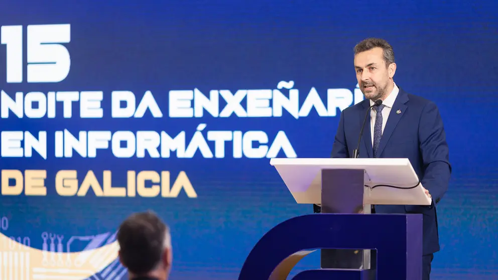 Fernando Su&aacute;rez, presidente do CPEIG, na XV Noite de 2023.
