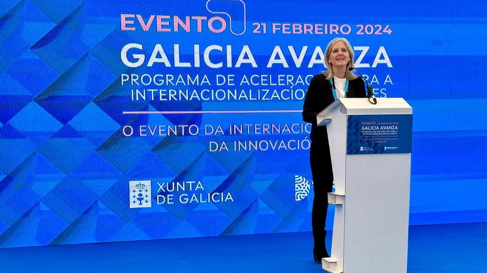 La directora de Igape, Covadonga Toca, en el acto de presentaci&oacute;n de resultados de la segunda edici&oacute;n de Galicia Avanza, en la Tecn&oacute;pole.