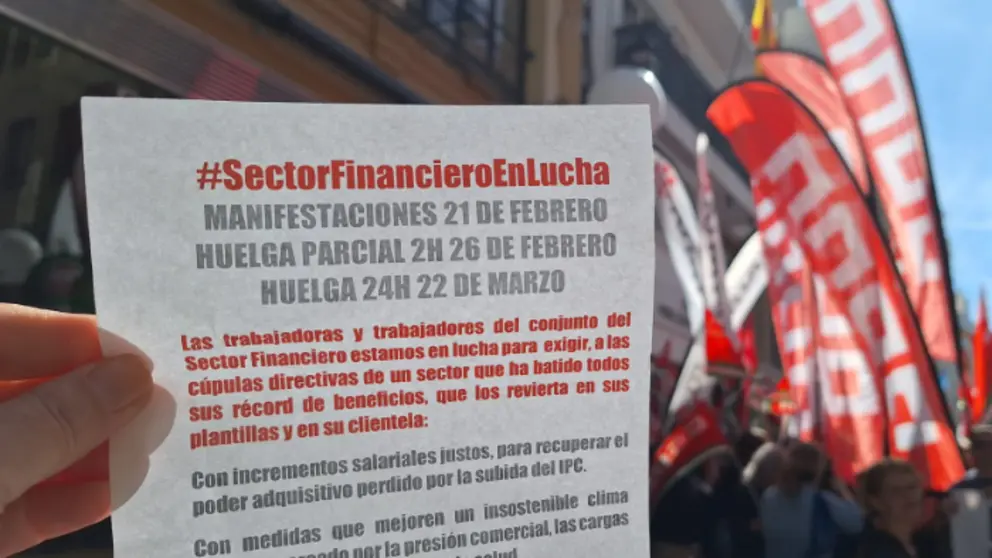 Comisiones convoca un paro de 2 horas en el sector financiero el pr&oacute;ximo d&iacute;a 26./WEB CCOO.