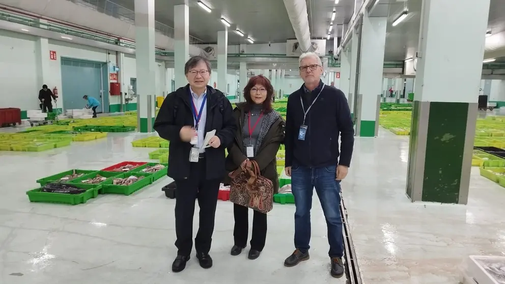 Visita de la delegaci&oacute;n japonesa a la lonja de A  Coru&ntilde;a.