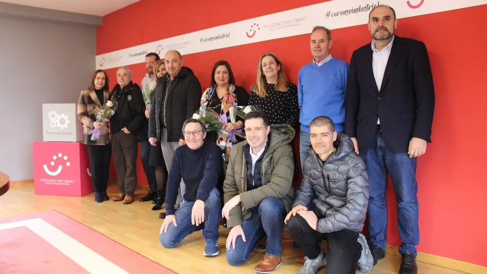 Miembros de la junta directiva de la Asociaci&oacute;n de Empresarios del Pol&iacute;gono de San Cibrao.